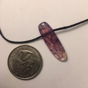 Purple Natural Stone Necklace and Bracelet Set